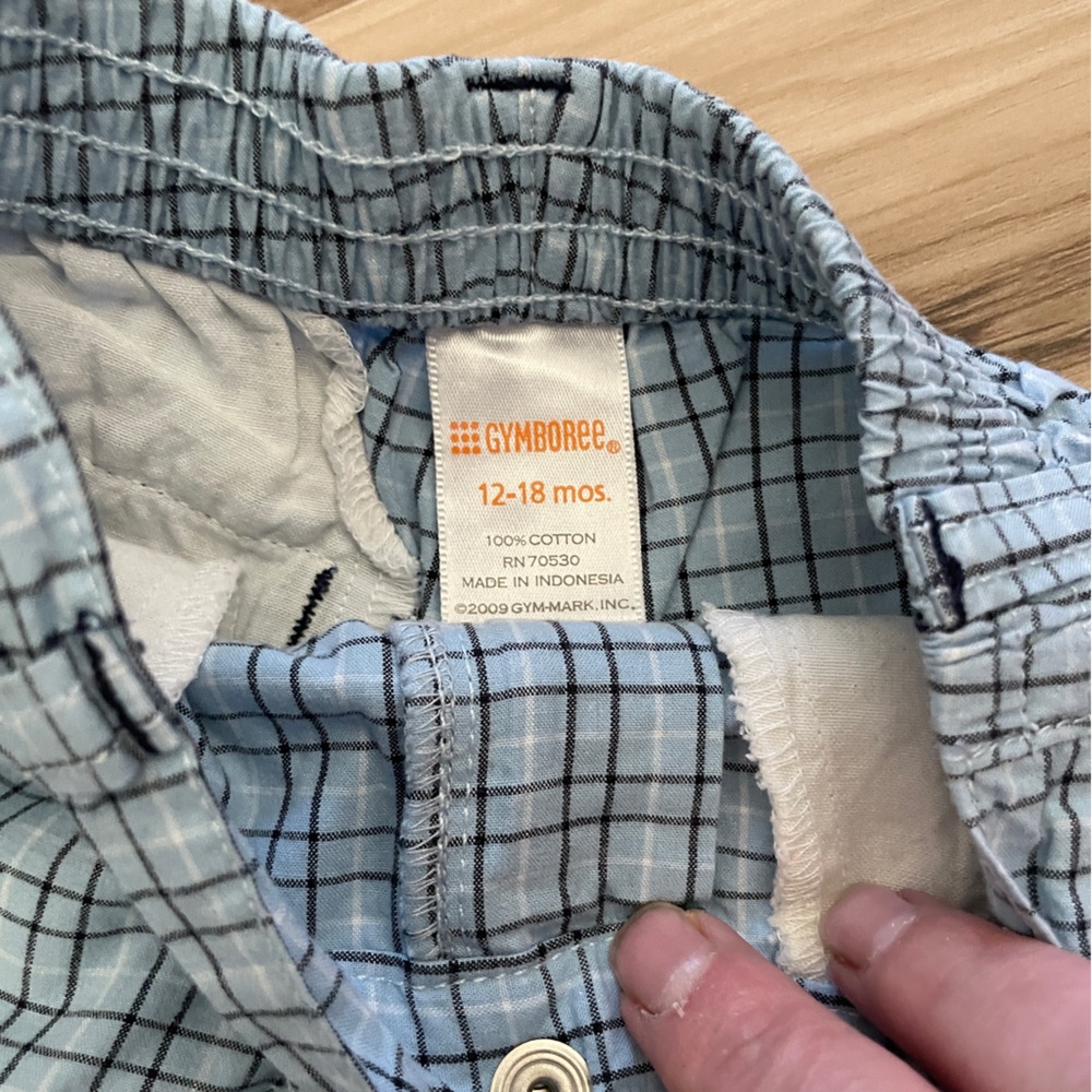 Gymboree Argyle Vest and Shorts Set Navy Blue Black Plaid 12-18 Months. … - Picture 5 of 10